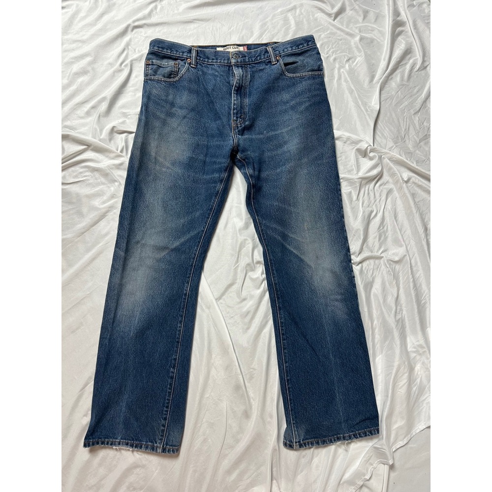 Levis 517 Mens Bootcut Jeans Blue Denim Medium Wash 38x32 Vintage Style
